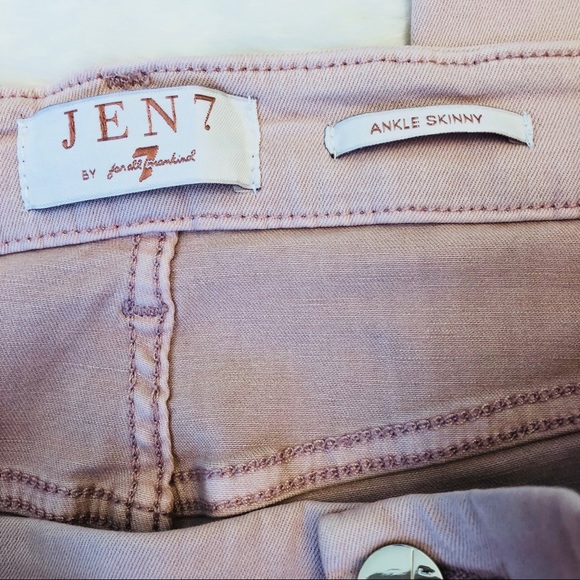 7 For All Mankind Jen 7 Ankle Skinny Mauve Jean 18 - Picture 4 of 7